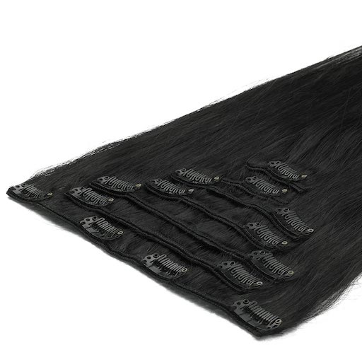 Lasni podaljški Clip On 50cm 70g 1B Naravna Crna-0 Lasni podaljški Clip On 50cm 70g 1B Naravna Crna-0