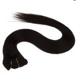 Naravno črni clip on podaljški v obliki kače brez kartona, dolžina 38cm teža 70g