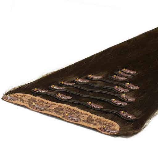 Deluxe Clip On 50cm 200g 04 Cokoladno Rjava-0 Deluxe Clip On 50cm 200g 04 Cokoladno Rjava-0