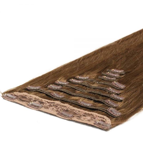 Deluxe Clip On 50cm 200g 08 Svetlo Rjava-0 Deluxe Clip On 50cm 200g 08 Svetlo Rjava-0